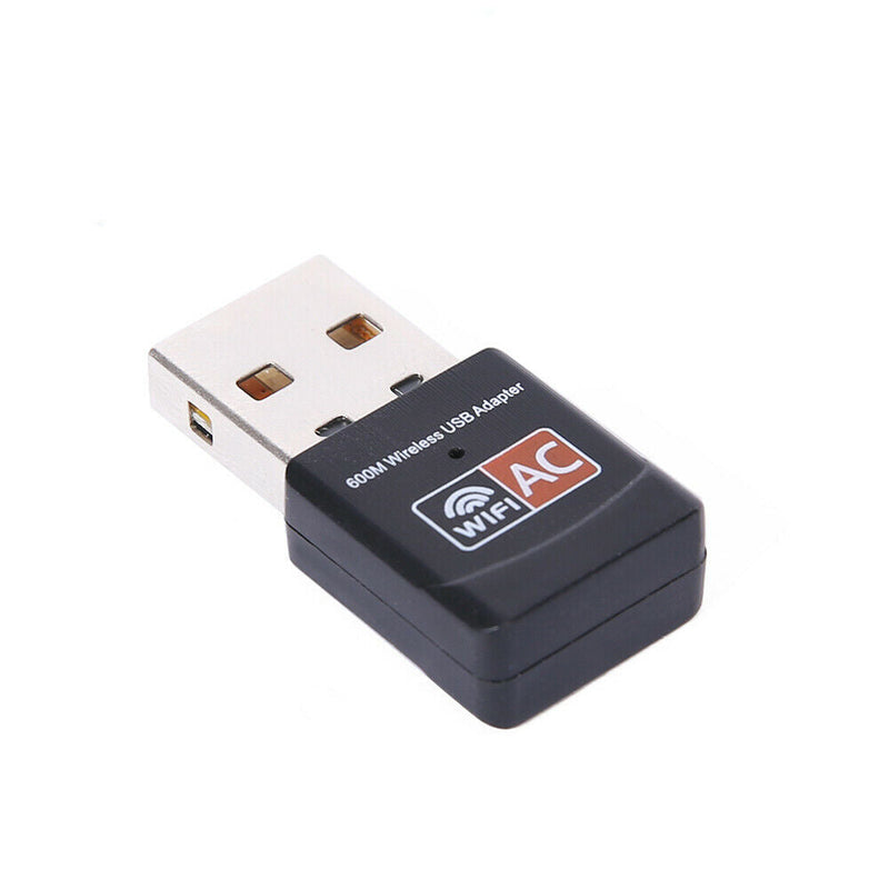 Dual Band 600Mbps USB WiFi Wireless Dongle AC600 Lan Network Adapter 2.4GHz 5GHz