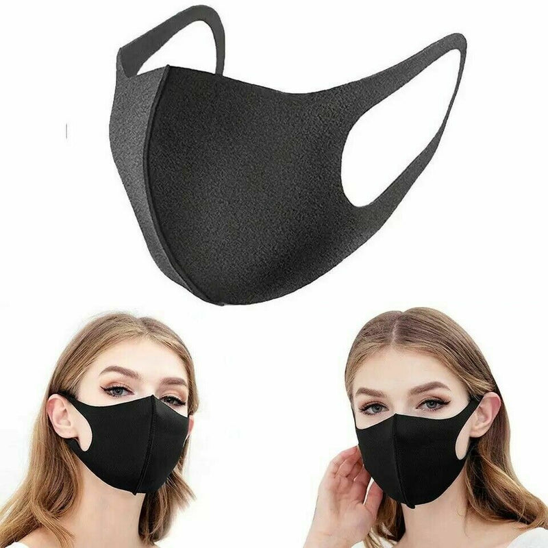 3x Reusable Washable Fashionable Face Mask (Black)