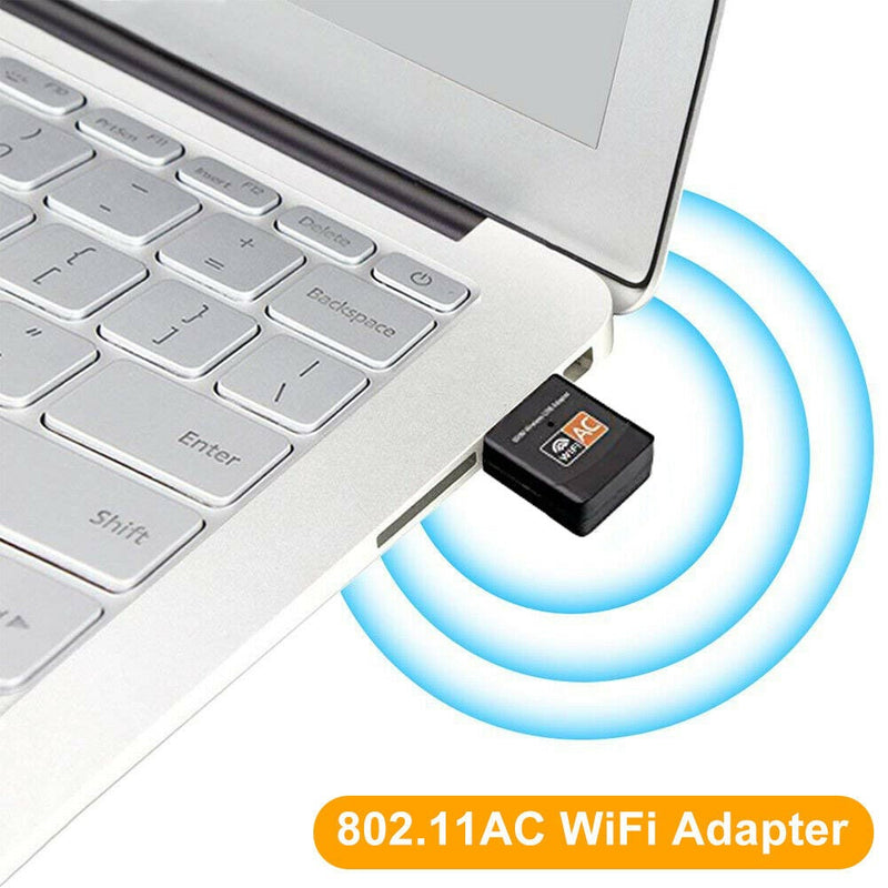 Dual Band 600Mbps USB WiFi Wireless Dongle AC600 Lan Network Adapter 2.4GHz 5GHz