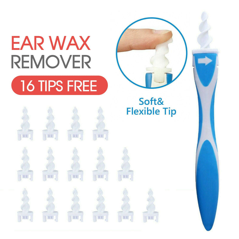 Household Safety Ear Cleaner Ear Wax Cleaner Earwax Remover Tool Ear Wax Remover Soft Silicone Spiral Earwax Remover Tool