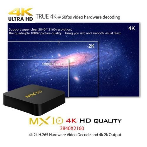 MX10 Android 9.1 Smart TV BOX 4GB+32GB Quad-core 4Ki Player AU