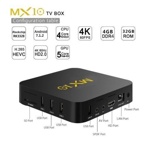 MX10 PRO Smart TV BOX Android 9.0 HD 6K Quad Core Media Video Player Wifi AUSSIE