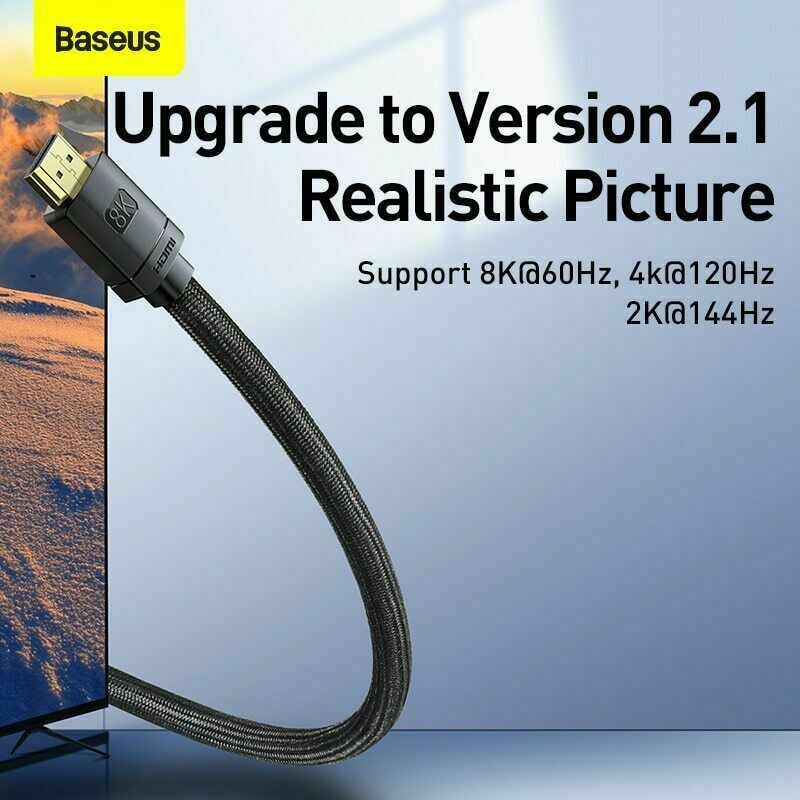 HDMI Cable 2.1 Ultra High Speed 8K@60Hz 48Gbps 4K UHD 3D Dynamic HDR Copper Wire