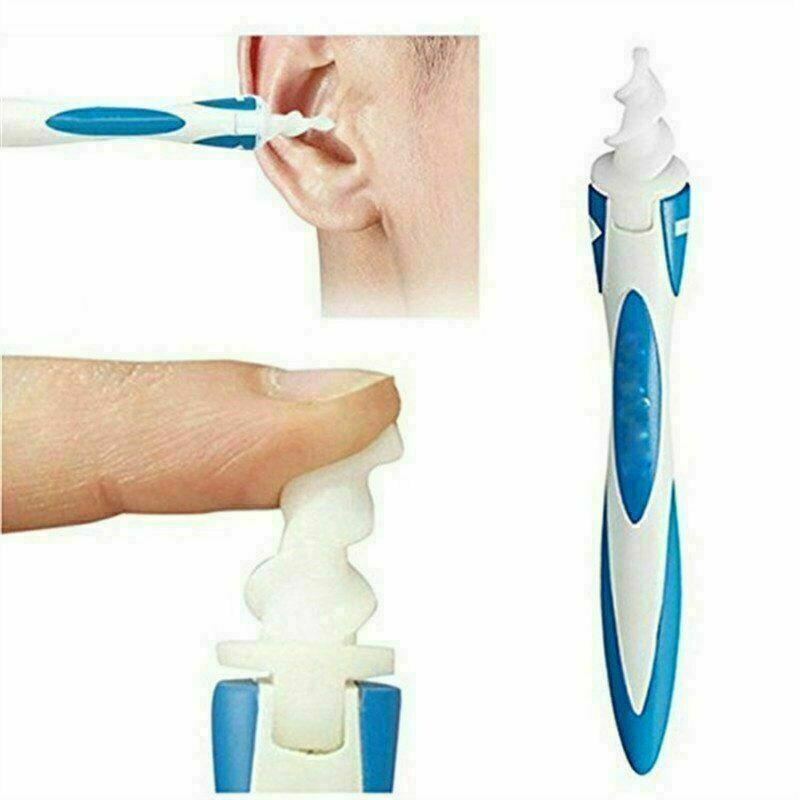 Household Safety Ear Cleaner Ear Wax Cleaner Earwax Remover Tool Ear Wax Remover Soft Silicone Spiral Earwax Remover Tool