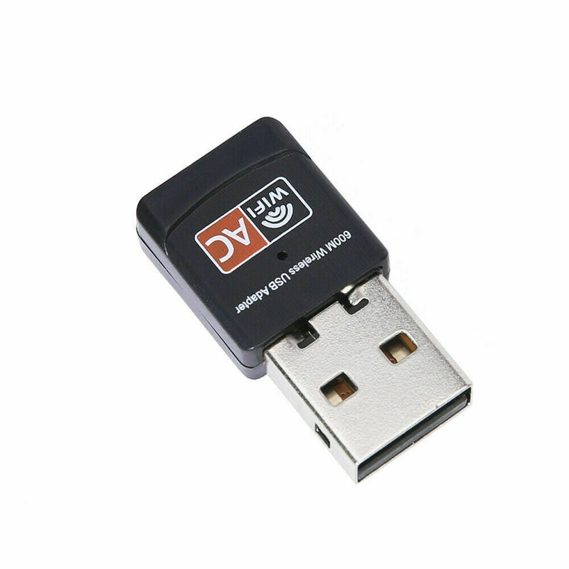 WiFi Wireless Dongle Dual Band 600Mbps AC600 Lan Network Adapter 2.4GHz 5GHz