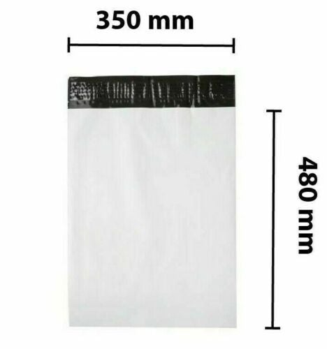 350 x 480mm Poly Mailer Plastic Satchel Courier Self Sealing Shipping Bag