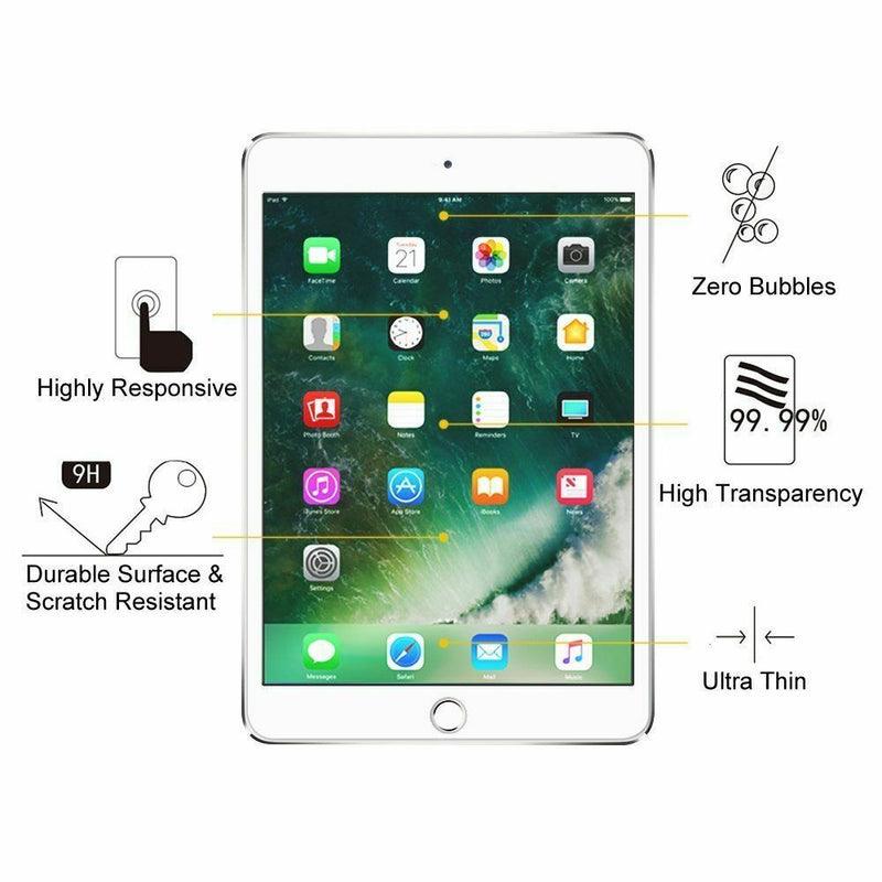 Tempered Glass Screen Protector For iPad Air 10.9" 2020 8th 7th 6th 5th/Pro 9.7