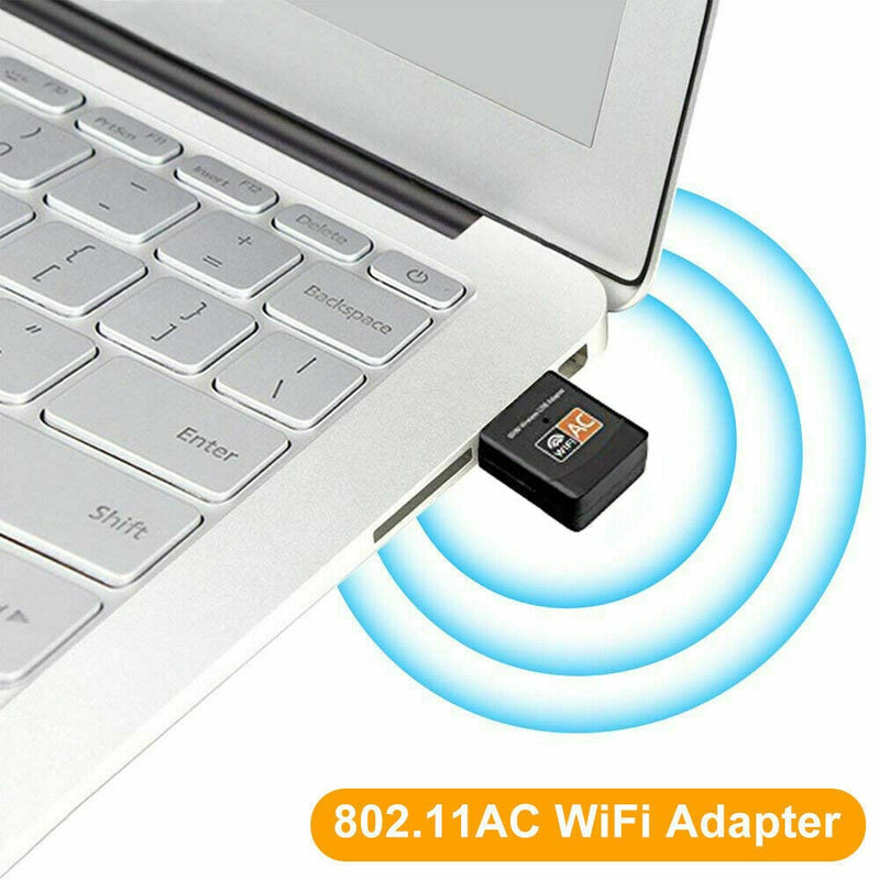 WiFi Wireless Dongle Dual Band 600Mbps AC600 Lan Network Adapter 2.4GHz 5GHz