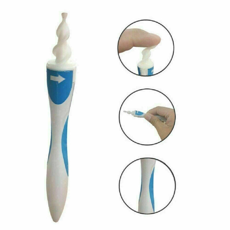 Household Safety Ear Cleaner Ear Wax Cleaner Earwax Remover Tool Ear Wax Remover Soft Silicone Spiral Earwax Remover Tool