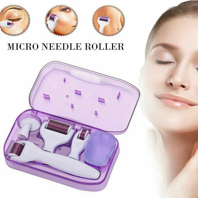 Titanium Derma Roller Dermaroller Kit Set Micro Needle Skin Care Anti Aging