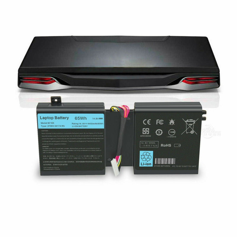 Battery For Dell AlienWare 17 18 M18x M17x R5 M18X R3 2F8K3 KJ2PX G33TT Laptop