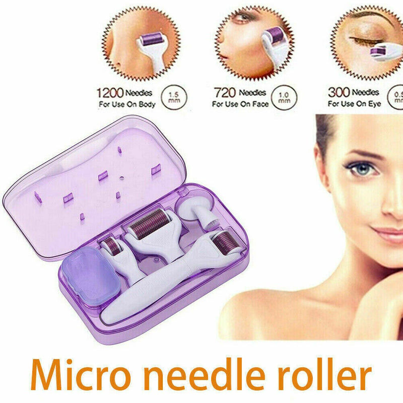 Titanium Derma Roller Dermaroller Kit Set Micro Needle Skin Care Anti Aging