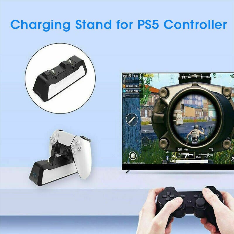 PS5 Handle Controller Dual Fast Charger Charging Dock Station For PlayStation 5