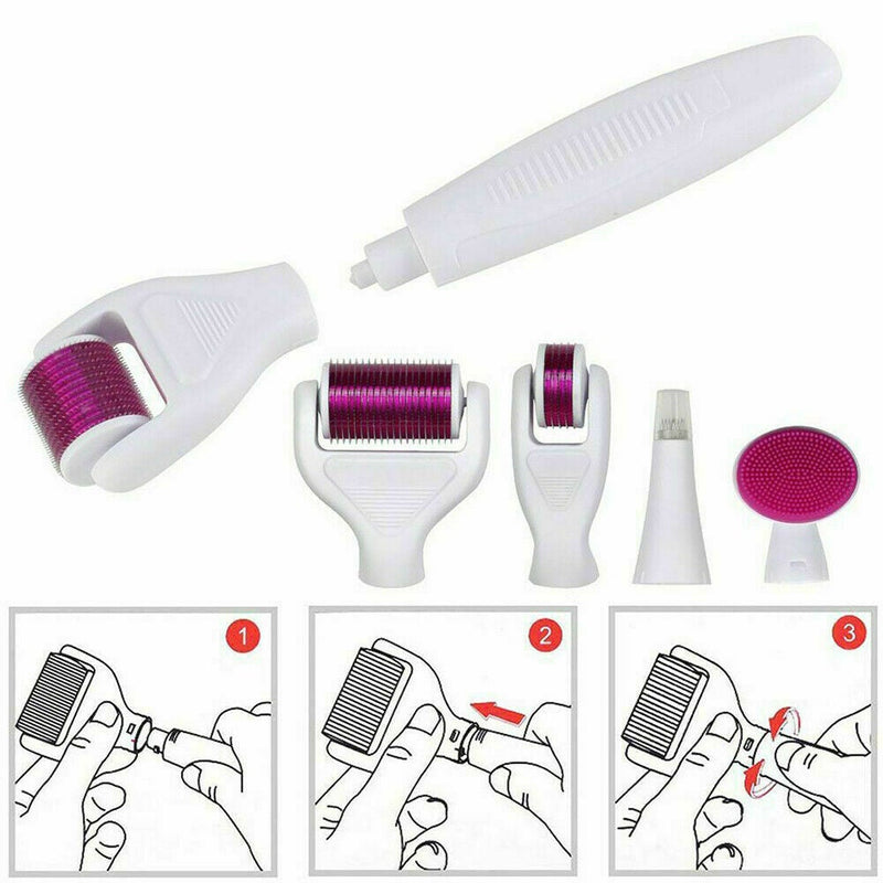 Titanium Derma Roller Dermaroller Kit Set Micro Needle Skin Care Anti Aging