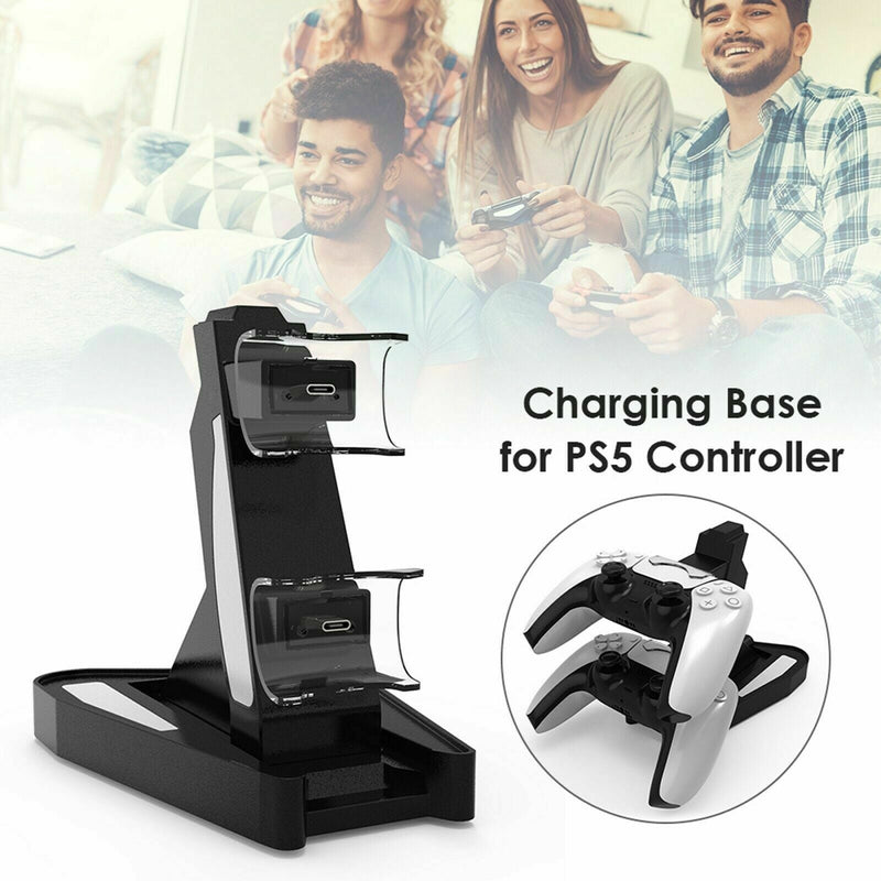 Controller Charger Charging Station Dock for PS5 Gamepad Stand Holder Gaming WU