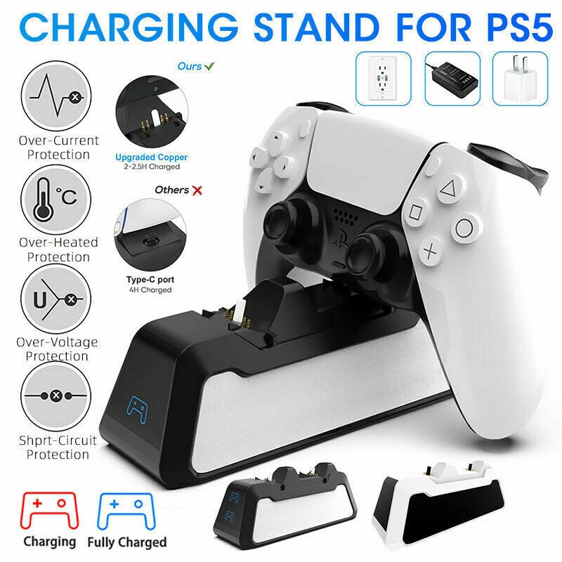 PS5 Handle Controller Dual Fast Charger Charging Dock Station For PlayStation 5