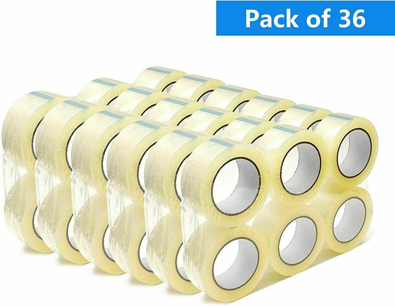 36x Sticky Packing Packaging Tape Clear 75meter x 48mm 45 Micron