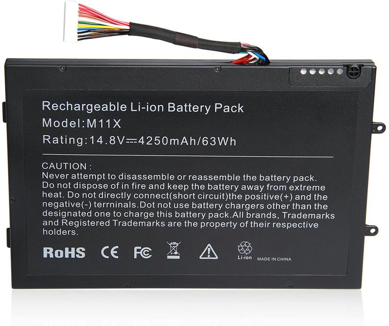 63Wh Battery For Dell Alienware M11x M14x R1 R2 PT6V8 KR-08P6X6 T7YJR P06T DKK25