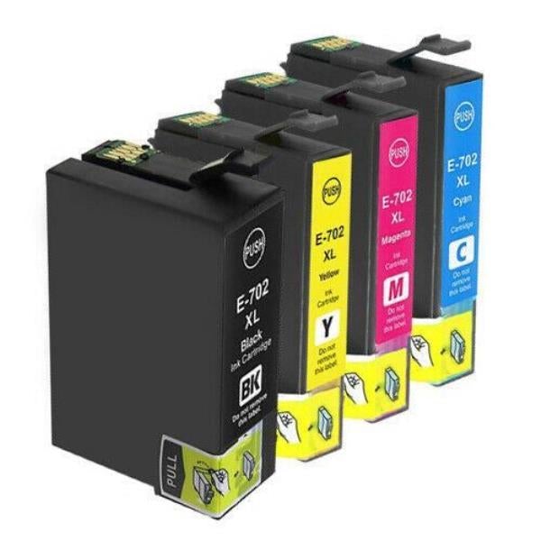 5x Generic 702XL 702 XL Ink Cartridge For Epson Workforce WF3720 WF3725 WF3730