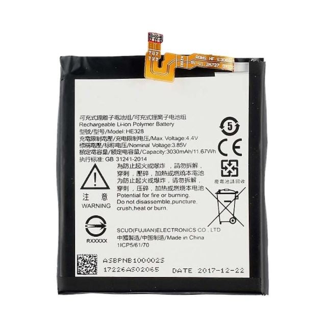 HE328 New Replacement Battery Nokia 8 (TA-1012/1004/1052) HE328 3030mAh OZ