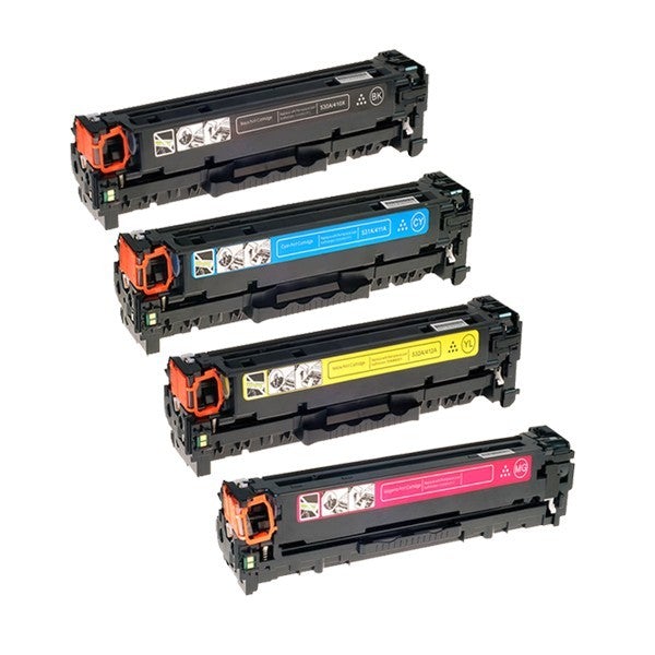 4x COMP CC530A-CC533A Toner Cartridge for HP CM2320 MFP series, CP2025 series