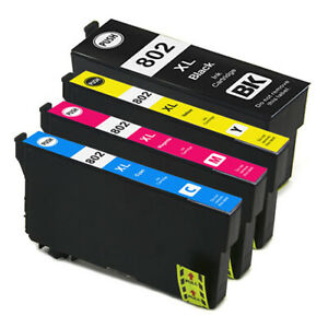 4x Generic 802XL Ink Cartridge For Epson WorkForce Pro WF-4720 WF-4740 WF-4745