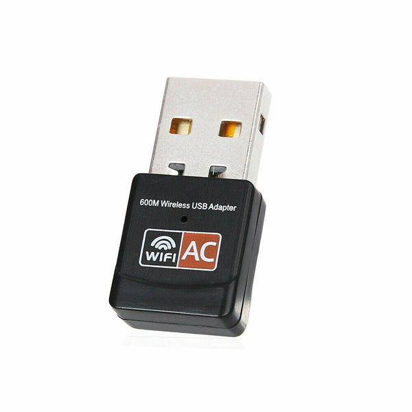 WiFi Wireless Dongle Dual Band 600Mbps AC600 Lan Network Adapter 2.4GHz 5GHz